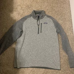 XXL Grey Patagonia Quarter Zip Sweater Jacket